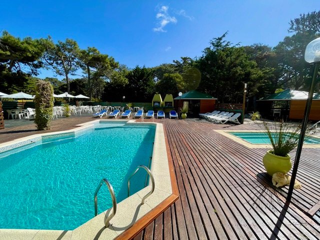 Zona de pileta y solarium del hotel
